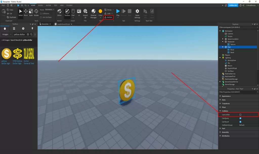 Программирование в Roblox для детей: как создать монеты